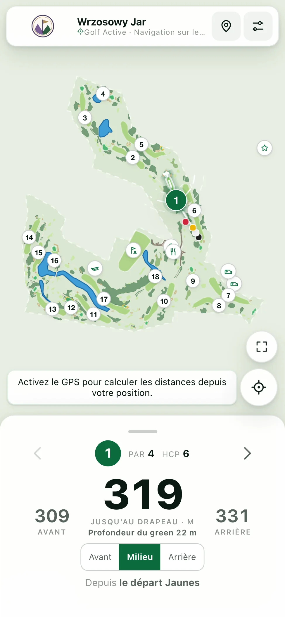 Vue de tout le parcours avec ses 18 trous