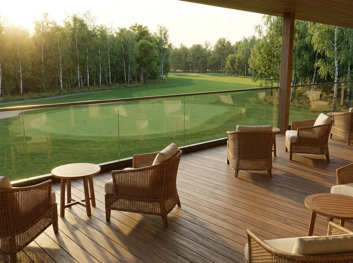 Clubhouse terrace overlooking the course